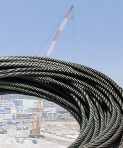 Cable de elevación para grúa todoterreno - C.F.WIREROPE, LTD - de acero / flexible / confeccionado