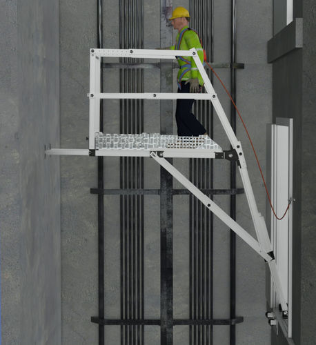 Andamio móvil - DSW SOLUTIONS - de fachada / para hueco de ascensor / con escalera