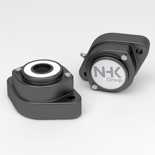 Soporte con rodamiento con brida - FL204 CC - NHK Group ApS - esférico / de bolas / de acero inoxidable