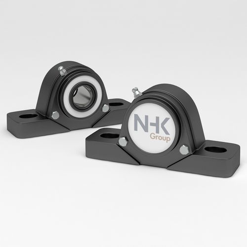 Soporte con rodamiento con brida - P204 CC - NHK Group ApS - autoalineante / esférico / de acero inoxidable