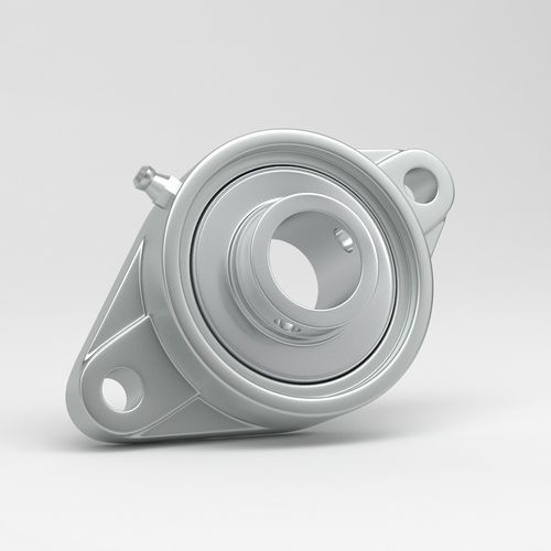 Soporte con rodamiento con brida - SFL series - NHK Group ApS - ovalado / de acero inoxidable / de caucho