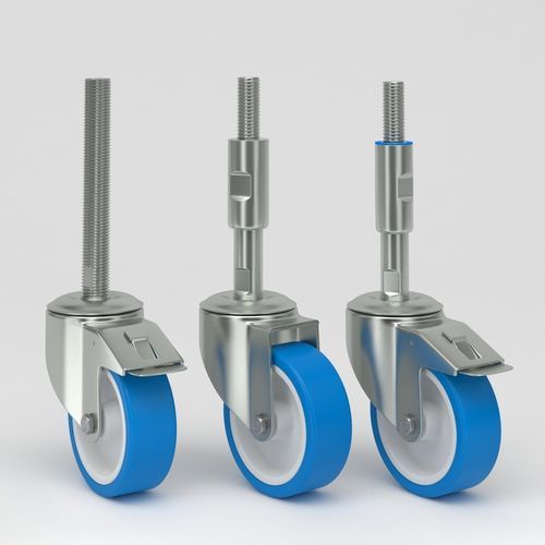 Ruedecilla giratoria - Q-RND-3B-HSC-Mxx-Lxxx series - NHK Group ApS - con platino giratorio / con varilla roscada / tubular
