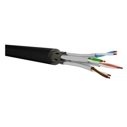 Cable eléctrico de datos - 10230.BK - AIXONTEC - audio/vídeo / S/FTP / antipropagación de fuego