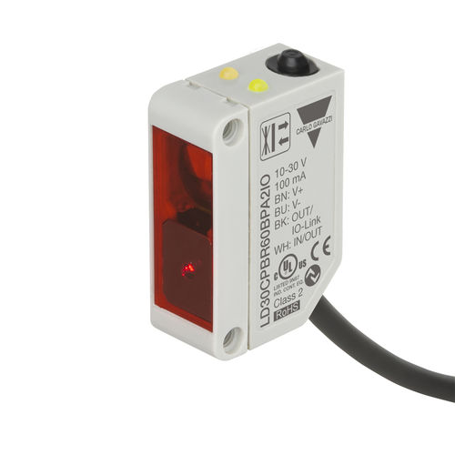 Sensor fotoeléctrico con supresión de primer plano - LD30CPBR60BPA2IO - Carlo Gavazzi Automation SpA - con supresión de fondo / rectangular / láser