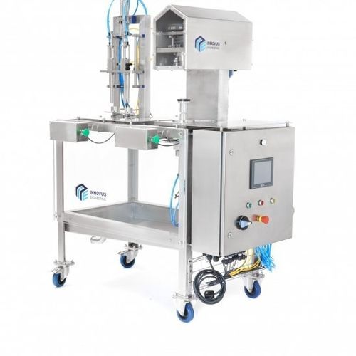 Tapadora - crimpadora - selladora de latas de conservas - CF10 - Innovus Engineering - semiautomática / rotativa / de bebidas