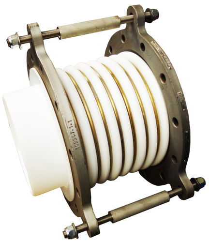Compensador de dilatación de metal - Corrosion Resistant Products Ltd. - de PTFE / redondo / con brida