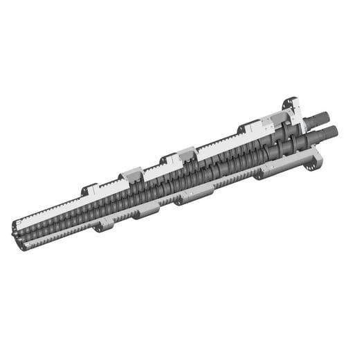 Extrusora de dos husillos - MAS series - efactor3 - para la industria del plástico / para termoplásticos / compacta