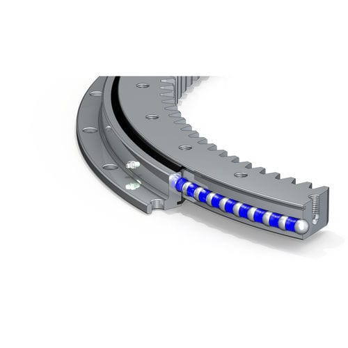 Corona giratoria de bolas de cuatro puntos de contacto - SS 1B20 L - Reel Makina - con dientes interiores / de una sola hilera / para grandes cargas