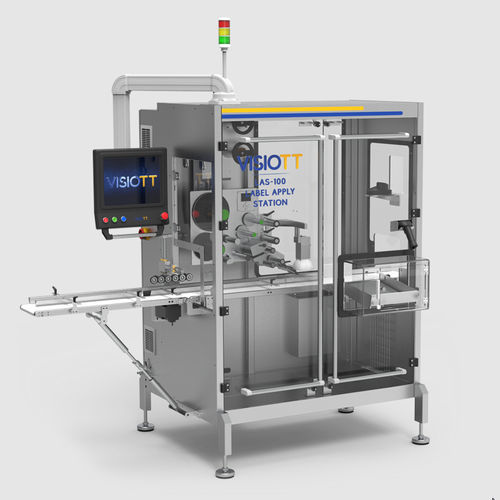 Etiquetadora automática - LAS-100 - VISIOTT Teknoloji San. Ve Tic. Ltd. Sti. - para embalajes / para la industria farmacéutica / para la industria alimentaria