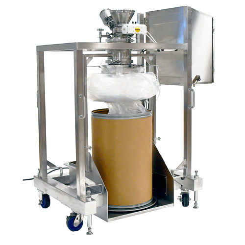 Llenadora automática - Rheo Engineering LLC - de barriles / para pulverulentos / móvil