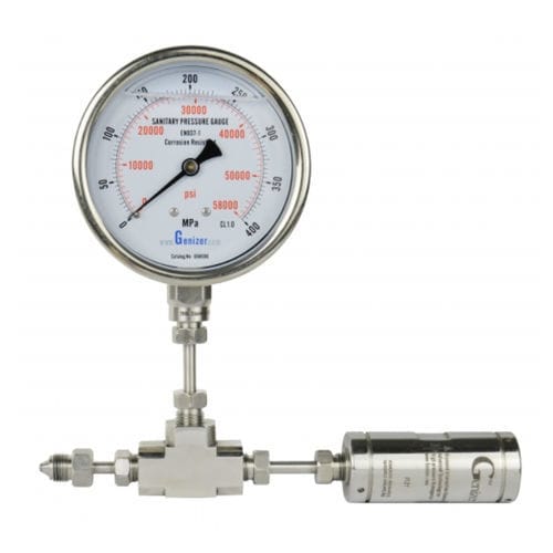 Manómetro analógico - G58000 - Genizer LLC - roscado / de acero inoxidable / de tubo Bourdon