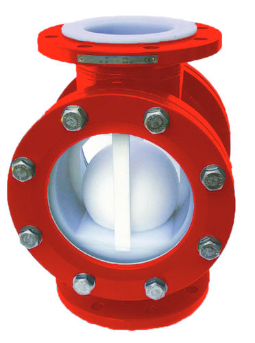 Válvula de retención de bolas - SGCVB - GFT German Fluorolined Technik GmbH - de clapeta / para gas / para agua