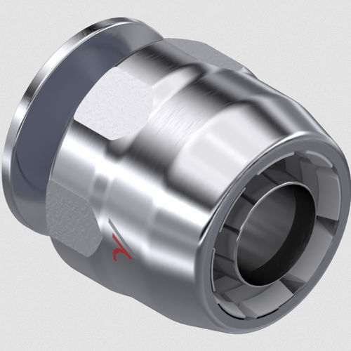 Racor tri-clamp - ASLK.D series - Aseptconn AG - hidráulico / push-in / de PVDF