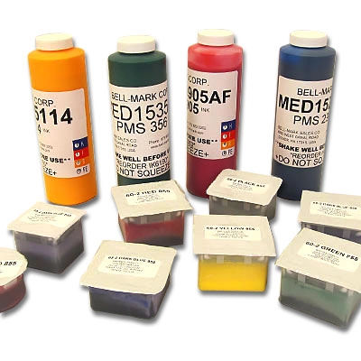 Tinta para impresión por inyección de tinta - 855 - BELL-MARK - a base de disolvente / para plástico / para metal