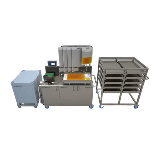Línea de llenado de bolsas - Strikebox Innovations limited - automatizada / para líquido / para la industria farmacéutica