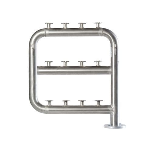 Manifold multivía - BH002 - Baterias Gatell S.A - de acero inoxidable / con brida / de agua