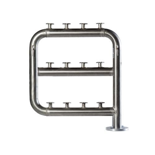 Manifold multivía - BH001 - Baterias Gatell S.A - de acero galvanizado / con brida / de agua