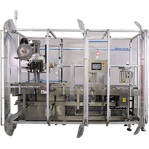 Etiquetadora automática - Beijing Acctrue Technology Co., Ltd. - semiautomática / de cartón / para aplicación en la parte superior del producto