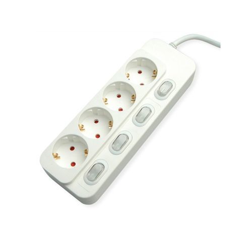 Regleta con interruptor - 19990941 - SECOMP Electronic Components GmbH - con indicador luminoso / CEE / 4 tomas