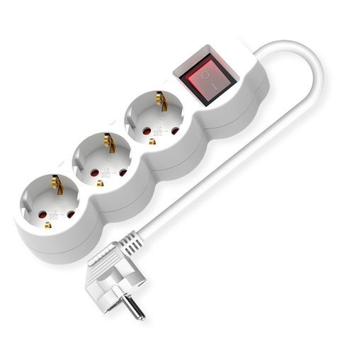 Regleta con interruptor - 19990951 - SECOMP Electronic Components GmbH - con indicador luminoso / CEE / 3 tomas