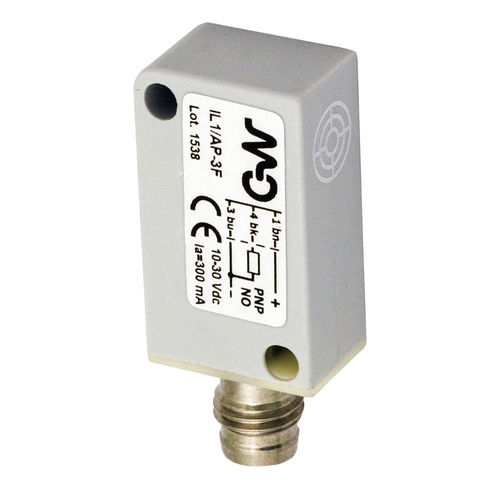 Sensor de proximidad inductivo - IL1 series - DATASENSING - rectangular / PNP / enrasado