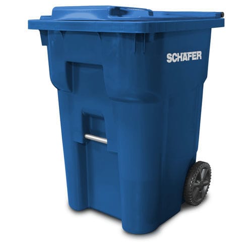 Cubo de basura de plástico - Q  - Schaefer waste - con 2 ruedas