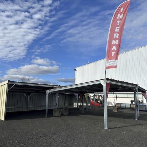 Edificio modular - Intermat Mekabat - agrícola / de exposición / armazón de acero