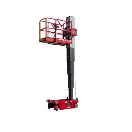 Cesta vertical alimentada por batería - MMAE16 - MEC AERIAL WORK PLATFORMS - con ruedas / enrollable / para uso en interiores y exteriores