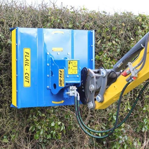Cabezal de desbrozadora para miniexcavadora - FH80 - Slanetrac Engineering Ltd. - hidráulico