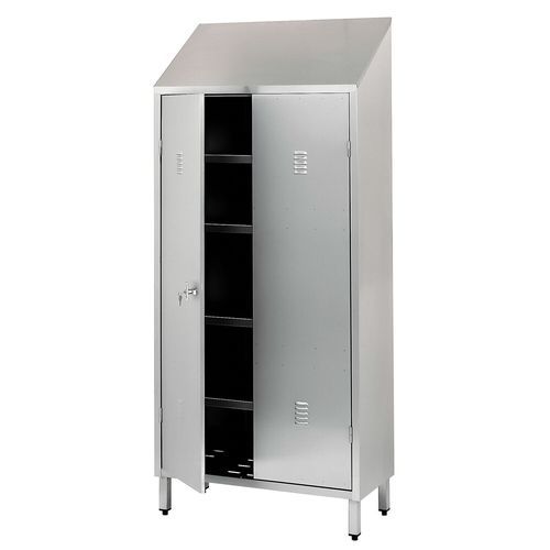 Armario de almacenamiento - Schweyer - con patas / con puerta / de acero inoxidable