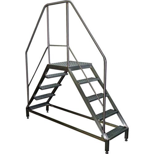 Escalera de tijera móvil - Schweyer - de acero / 4 peldaños
