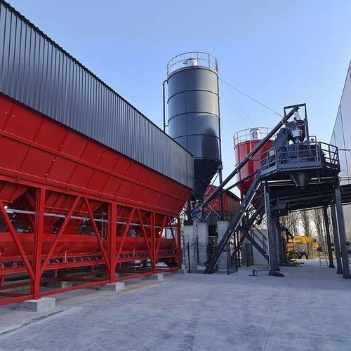 Planta de hormigón estacionaria - BP series - S.R. Prometal - de 2 ejes / con embudo