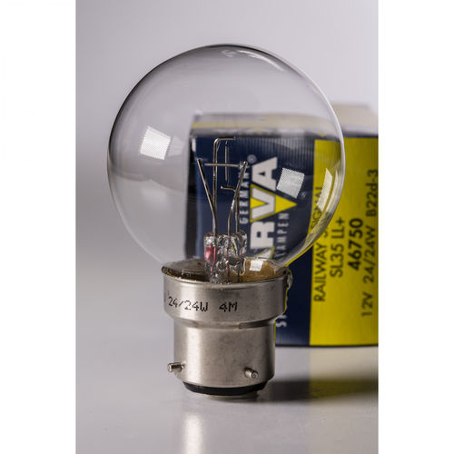 Bombilla de filamentos - BA22d - vosla GmbH - para señalización ferroviaria / 24 W / 12 Vcc