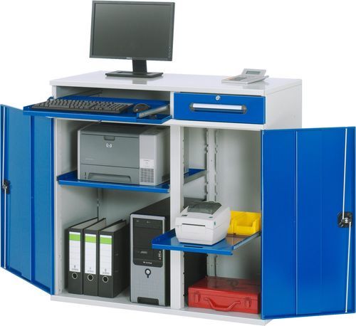 Puesto de trabajo de ordenador - 07-1100T-M99.11 - RAU - de altura regulable / con separadores