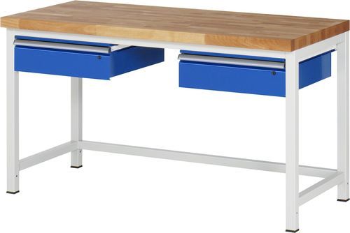 Banco de trabajo de haya - 8002 - RAU - para taller / con cajones / con 2 cajones