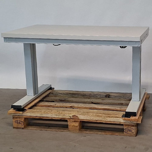 Banco de trabajo de acero - 08-WT-125-080-HE4-Sch - RAU - industrial / para taller / de altura regulable