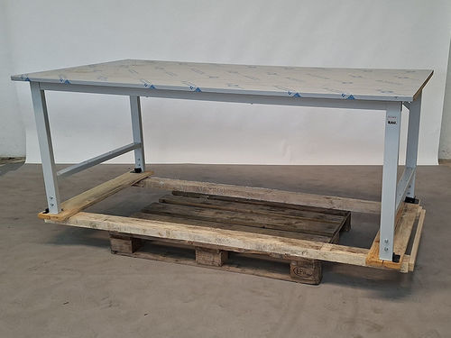 Banco de trabajo de acero inoxidable - Tom - RAU - para taller / modular / móvil