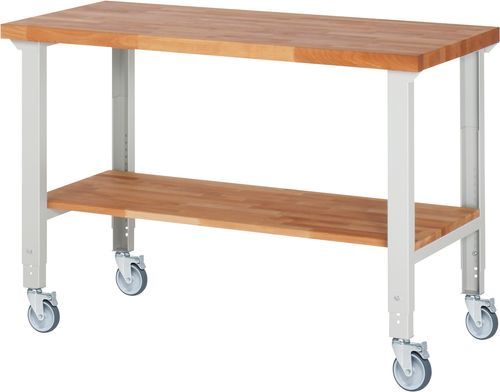 Banco de trabajo de haya - 05-7000-7-157B4H4.12-AE - RAU - para taller / móvil / con tablas