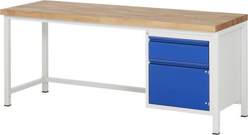 Banco de trabajo de haya - 8152 - RAU - para taller / con cajones / con puerta