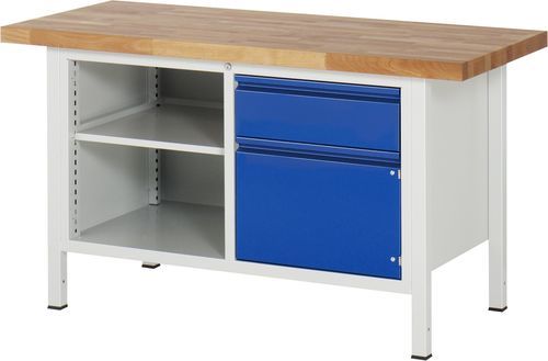 Banco de trabajo de haya - 8461 - RAU - con cajones / con armario / con tablas
