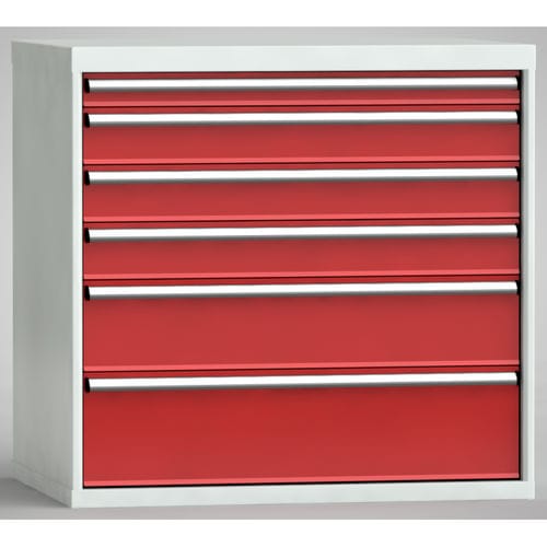Armario con 6 cajones - SJB1000-06NP-001 - KLW LUTZ - de almacenamiento / de suelo / de metal