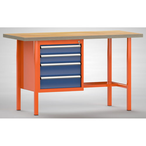 Banco de trabajo de haya - ERGO - KLW LUTZ - para taller / con 4 cajones / con tablas