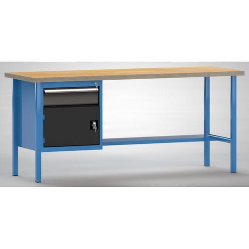 Banco de trabajo de haya - ERGO  - KLW LUTZ - para taller / con cajones / de 2 puertas