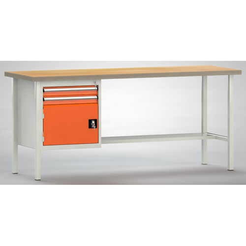 Banco de trabajo de haya - ERGO  - KLW LUTZ - para taller / con 2 cajones / de 2 puertas
