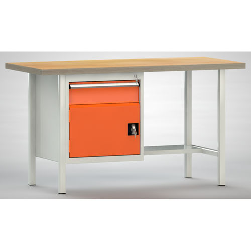 Banco de trabajo de haya - WS118N-1500M40-E1681 - KLW LUTZ - para taller / con cajones / de 2 puertas