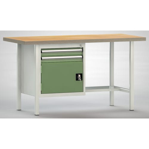 Banco de trabajo de haya - KLW LUTZ - para taller / con 2 cajones / de 2 puertas
