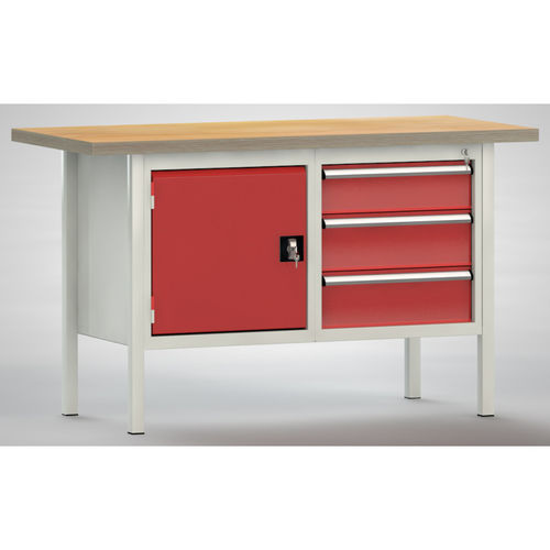 Banco de trabajo de haya - ERGO - KLW LUTZ - para taller / con 3 cajones / de 2 puertas