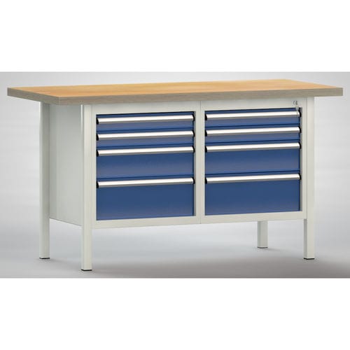 Banco de trabajo de haya - ERGO  - KLW LUTZ - para taller / con 8 cajones