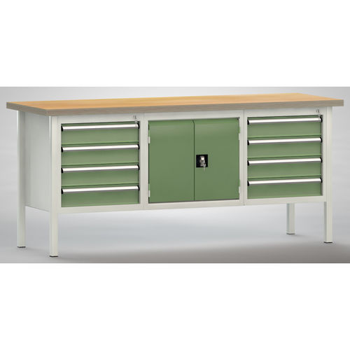 Banco de trabajo de haya - ERGO  - KLW LUTZ - para taller / con 8 cajones