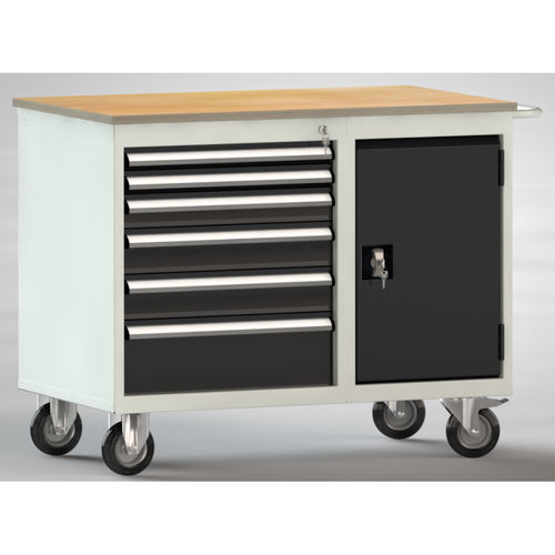 Banco de trabajo de haya - WS824N-1000M20-E1903 - KLW LUTZ - para taller / con 6 cajones / de 2 puertas